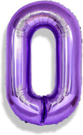 Purple Number Balloons, 40 Inch Foil Large Balloons, Helium Self Inflating by Isndare