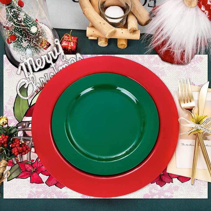 50Pcs Winter Disposable Paper Placemats, Holiday Table Decor - Image 3