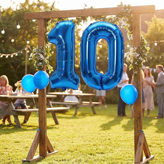Number 10 Balloon Foil Mylar Balloons - Image 3