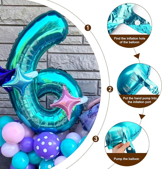 18 Balloon 40 inch Light Blue Number Balloons - Image 6