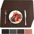 Vinyl Placemats Set of 6 Heat Resistant Easy Clean Non-Slip Place Mats by BxzanDya-LifeSmartMaker
