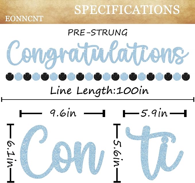Pre-strung Congratulations Banner - Image 3
