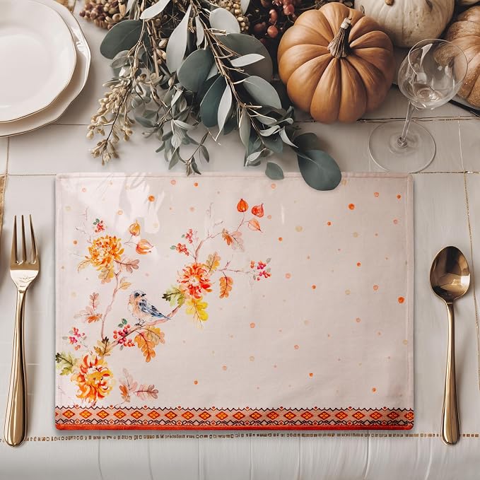 Maison d' Hermine Placemats Set of 4 Reusable 100% Cotton | Cloth Place Mats - Image 6
