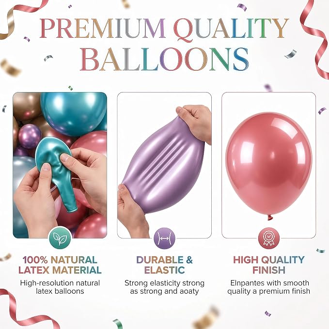 Metallic Balloon Tower Kit for Floor Set of 2 Base&Pole Decor for Shower Party - Image 5