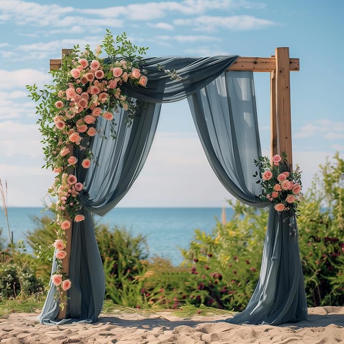 Wedding Arch Draping Fabric Backdrop Drapes 28.7" x 20FT, Arch Drapery Backdrop - Image 2