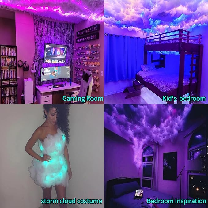 Cloud LED Lights for Ceiling. 3D Thunder Clouds RGB Light - Image 5