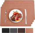 Vinyl Placemats Set of 4 Heat Resistant Easy Clean Non-Slip Place Mats by BxzanDya-LifeSmartMaker