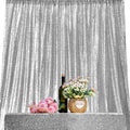 JYFLZQ Silver Sequin Backdrop Curtains 6ft x 8ft 1 Panel Glitter Photo Booth by JYFLZQ