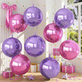 8 Pcs Pink Purple Round Foil Balloons Metallic Purple Lavender Baby Light Pink by Froova