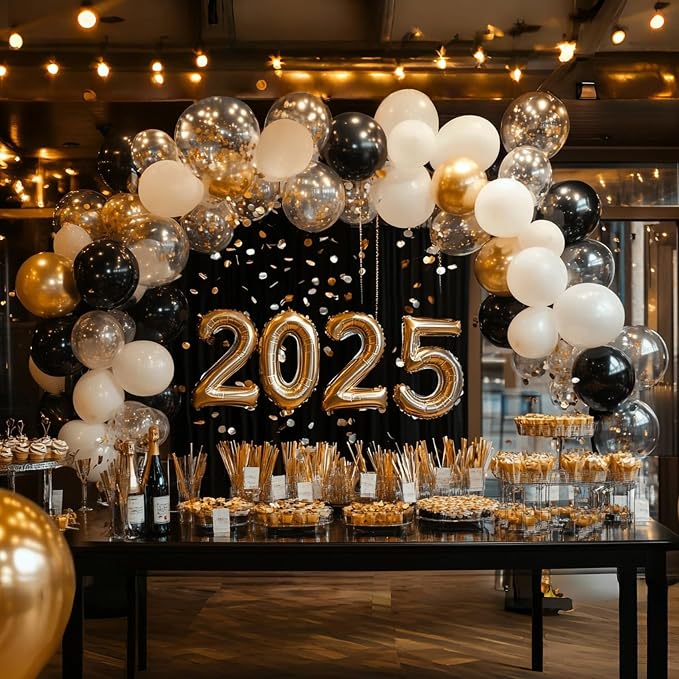 Black and Gold Balloons 55 Pcs 12 Inch Metallic Gold Balloons Black Balloon - Image 5