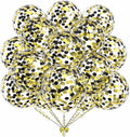 50pcs Gold Black Foil Confetti Balloons, 12 inch Latex Balloon by KALOR