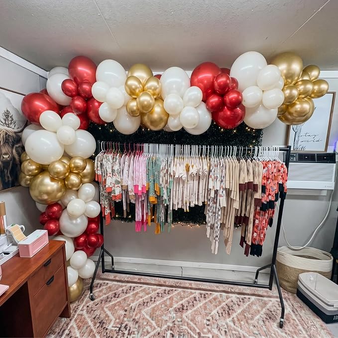 Red White Gold Balloon, 60 Pack 12 Inch Red Gold Balloon - Image 7