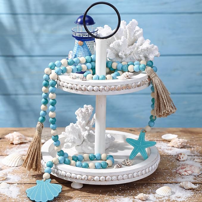 Janinka 2 Pcs Farmhouse Seashell Bead Garland by Janinka