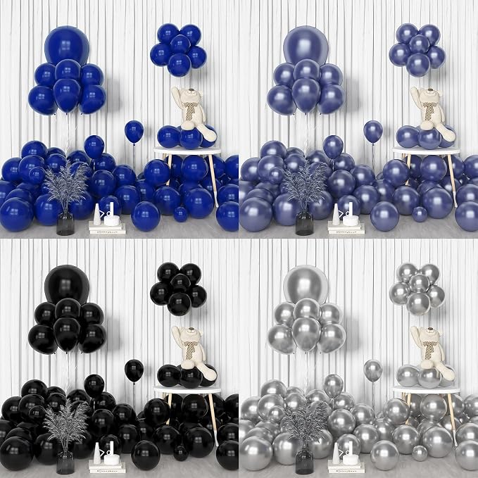 Amandir 153pcs Blue and Black Balloons Arch Garland Kit Different Sizes | 18 12 - Image 6