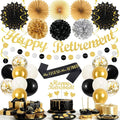 Vlipoeasn Black Gold Retirement Decorations by Vlipoeasn