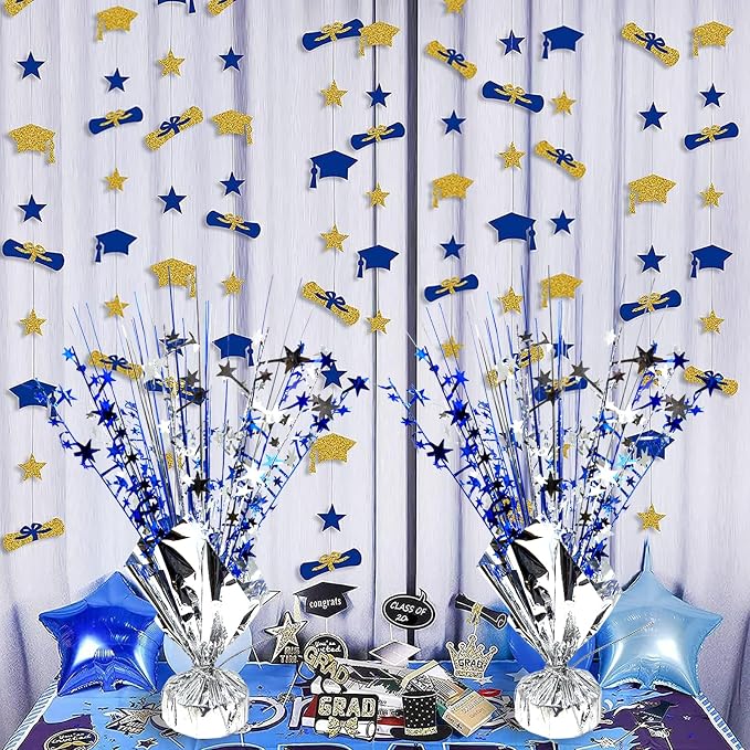 Graduation Table Centerpiece Party Decoration Foil Spray Centerpiece | Star - Image 5