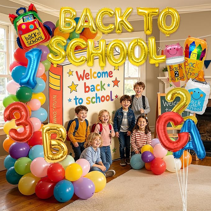 Back to School Balloons, Back to School Decorations Letter Balloons Banner | - Image 7