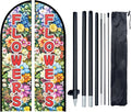 Flowers Feather Flag With Pole Kit, 8FT Double Sided Floral Advertising Swooper by WOANIXY---ProfessionalCustomFeatherFlagCustomBanner