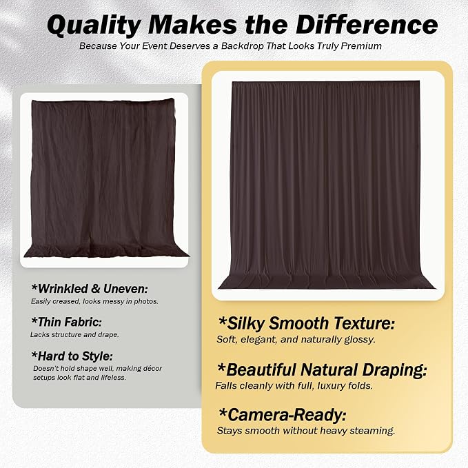 20ft×12ft Brown Backdrop Curtains - Image 4