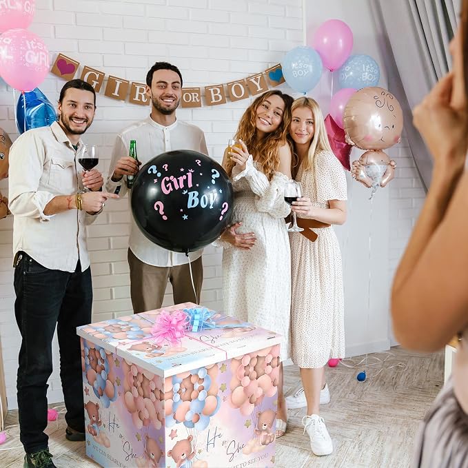 AmazingSpark 28in Giant Gender Reveal Gift Box - Image 4