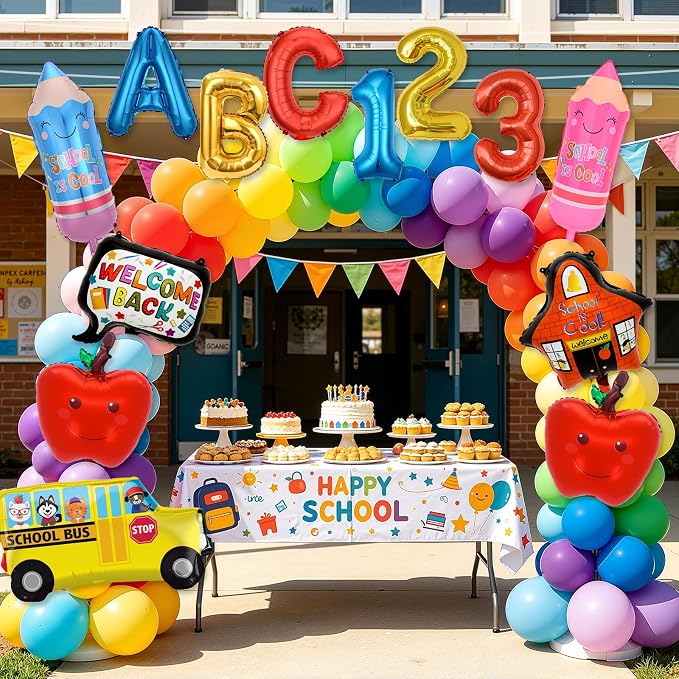 Back to School Balloons, Back to School Decorations, ABC 123 Foil Balloons | - Image 6