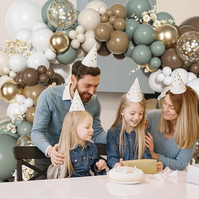 Ouddy Party Dusty Green Nude Balloons Garland Arch Kit 18 12 10 5 Inch | - Image 6