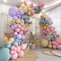Blue Purple Pink Nude Balloon Garland Arch Kit by MOXMAY
