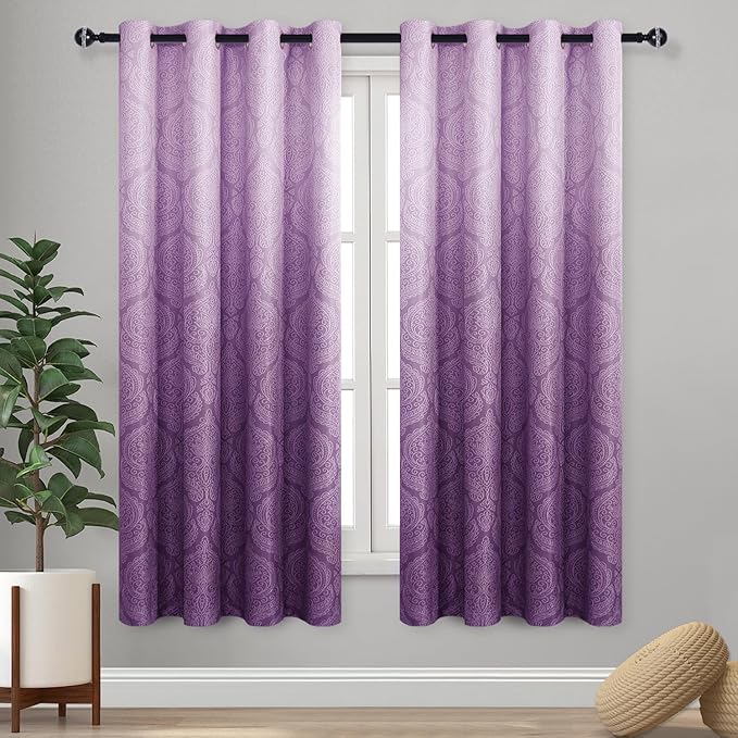 DWCN Ombre Blackout Curtains for Bedroom by DWCN