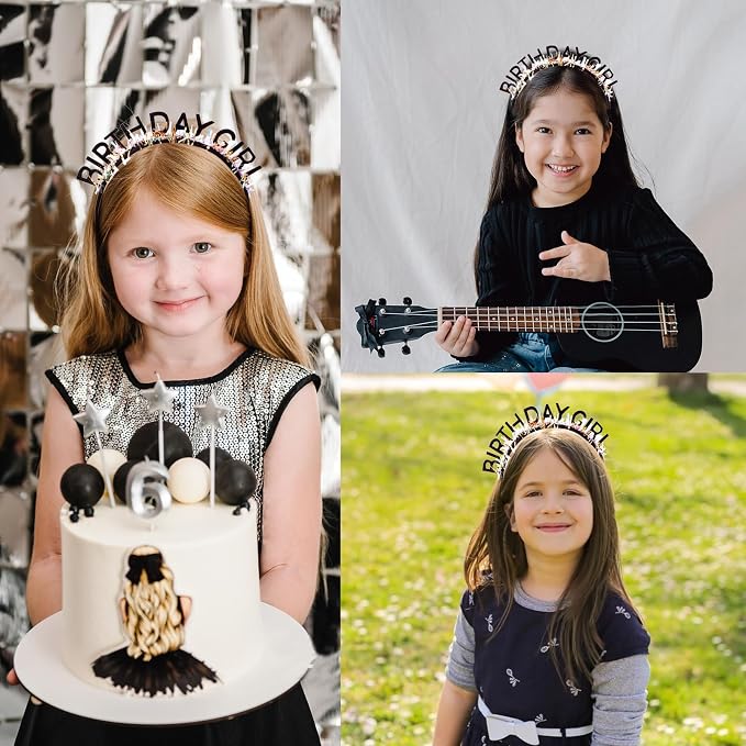 CIEHER Birthday Girl Headband Birthday Crown - Image 3