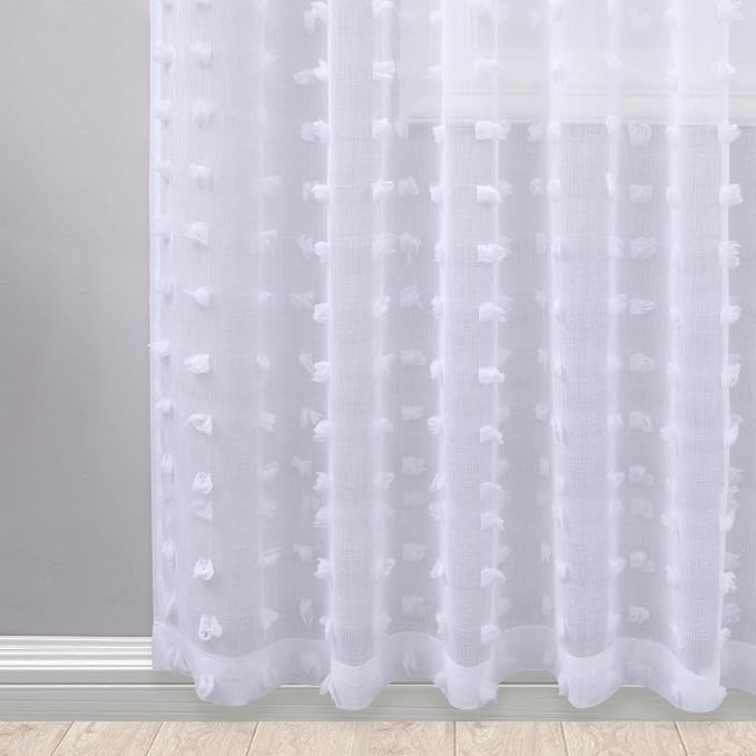 KOUFALL White Sheer Curtains 84 Inches Long - Image 5