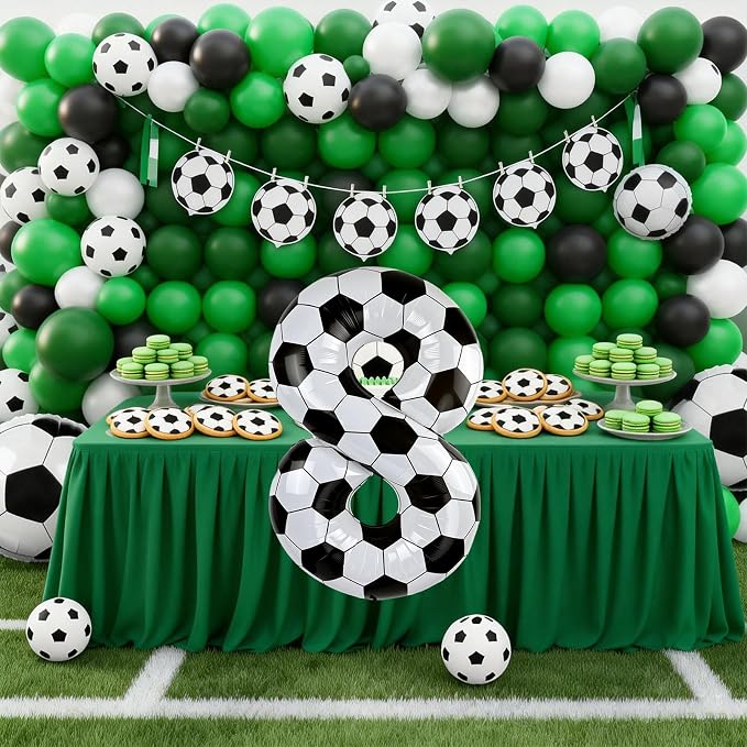 40 Inch Soccer Number 4 Foil Balloon, Soccer Birthday Party Decorations | - Image 3