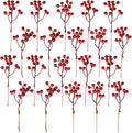 Fangoo 20 Pack 7 Inch Artificial Red Berry Picks by Fangoo
