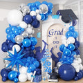 Graduation Balloon Arch Kit 2026 Blue and White Balloon Garland Royal Blue by Domgoge