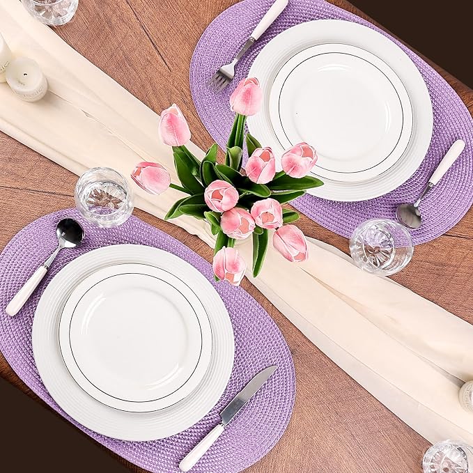 AHHFSMEI Placemats Set of 4 for Dining Table Washable Woven Non-Slip 18x12 - Image 7