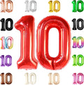 KatchOn Red 10 Balloon Number 40 Inch, 10th Birthday Decorations | Balloons by KatchOn