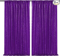 JYFLZQ Purple Sequin Backdrop Curtains 2ft x 8ft 2 Panels Glitter Photo Booth Backdrops Sparkly Photography Background Drapes for Parties Wedding Bridal Showers