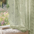 Anmao Vintage Lace Curtains 90 Inches Long 2 Panels Set, Romantic Elegant Light by Anmao