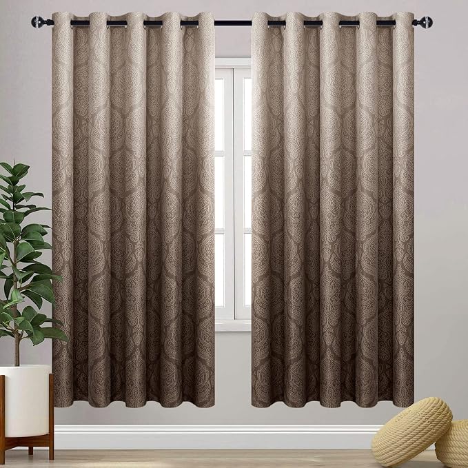 DWCN Brown Blackout Curtains for Living Room by DWCN