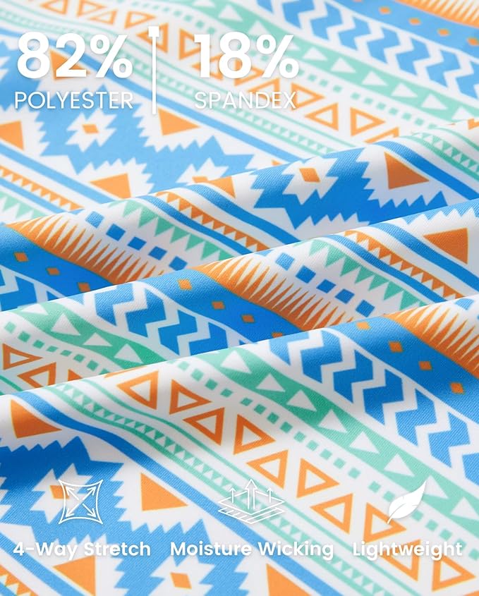 M MAELREG Quarter Zip Golf Pullover Men Dry Fit Long Sleeve Performance Wicking 1/4 Zip Full Print Pullover Mens Sweatshirt