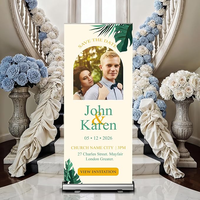 Custom Banner for Weddings READY IN 24HRS Choose your Design Retractable Banner by ImageMatters