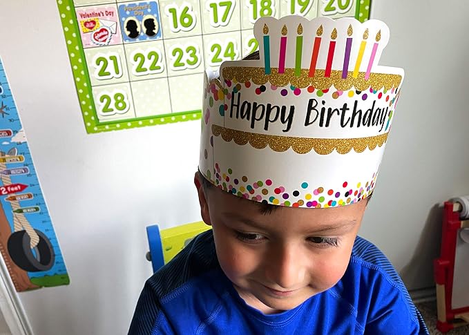 Teacher Created Resources Confetti Happy Birthday Crowns - Image 2