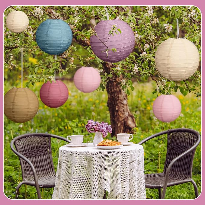 Glooglitter 16 Pcs Boho Hanging Paper Lanterns Back to School Party Decoration - Image 7