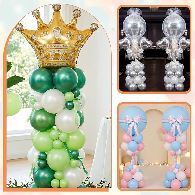 Balloon Column Stand Set of 2, Reusable Telescopic Metal Poles - Image 6