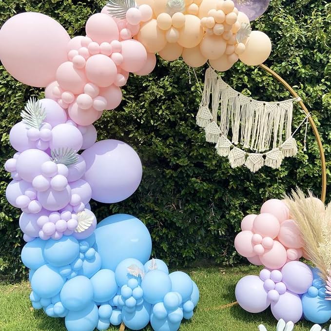 Pastel Purple Balloons Different Sizes 135pcs 18 12 10 5 Inch Light Purple - Image 5