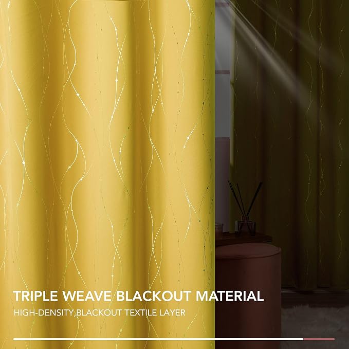 Deconovo Living Room Curtains 45 Inches Long, Thermal Insulated, Room Darkening - Image 8