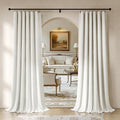 Beauoop Cream Velvet Curtains for Bedroom Living Room 52x72 2 Panels | Soft by Beauoop