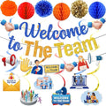 Welcome To The Team Banner, Welcome Banner Garland Hanging Swirls Paper Flowers by Unknown