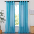 NICETOWN Voile Sheer Teal 90 inch Curtains by NICETOWN