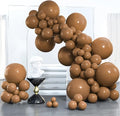 PartyWoo Brown Balloons 100pcs Boho Coffee Tan Fall Color 18 12 10 5 Inch | 18 by PartyWoo