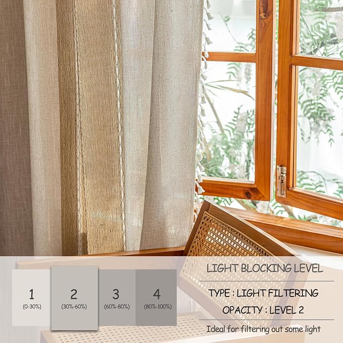 Sutuo Home Boho Curtains 96 inches - Image 3